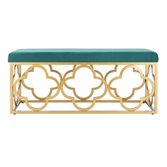 paulie-rectangle-bench-emerald-velvet-gold