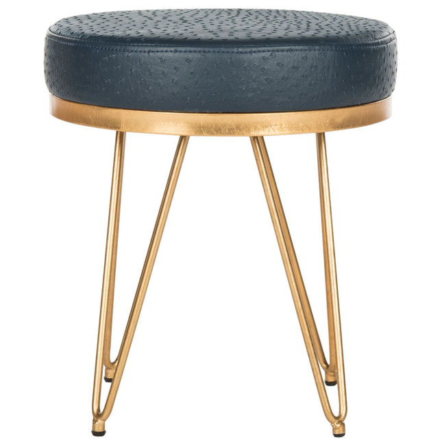nina-faux-ostrich-round-bench-navy