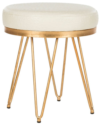 nina-faux-ostrich-round-bench-cream