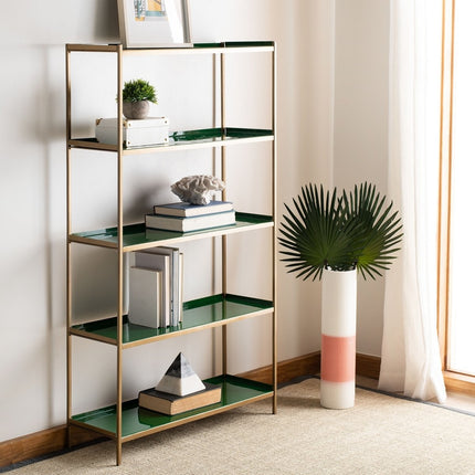 cain-5-tier-etagere-bookcase-green-brass