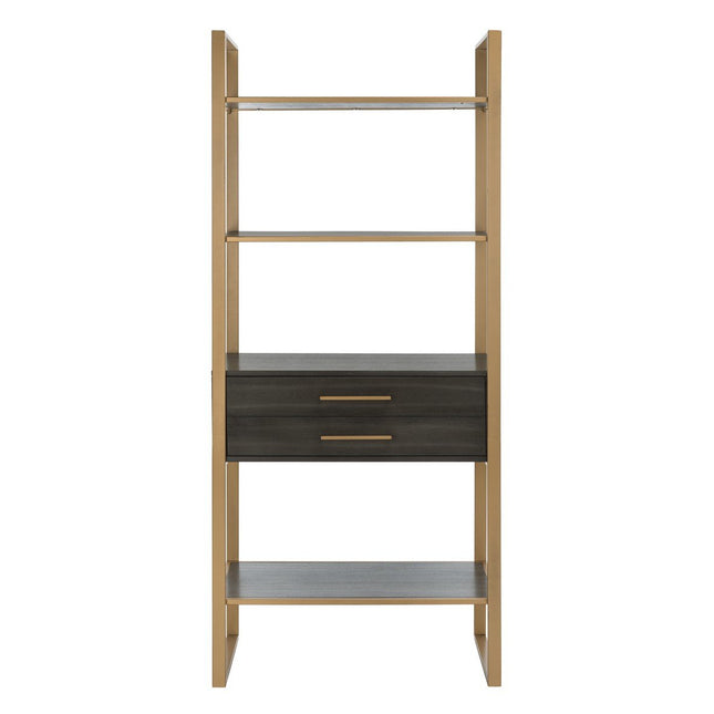 lovell-4-tier-1-drawer-etagere-bookcase-gold-grey-oak