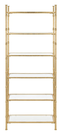 barnett-6-tier-etagere-bookcase-gold-clear