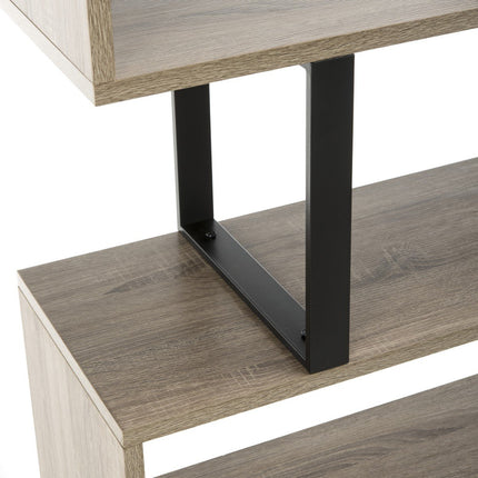 elsie-retro-mid-century-wood-etagere-bookcase-oak-black