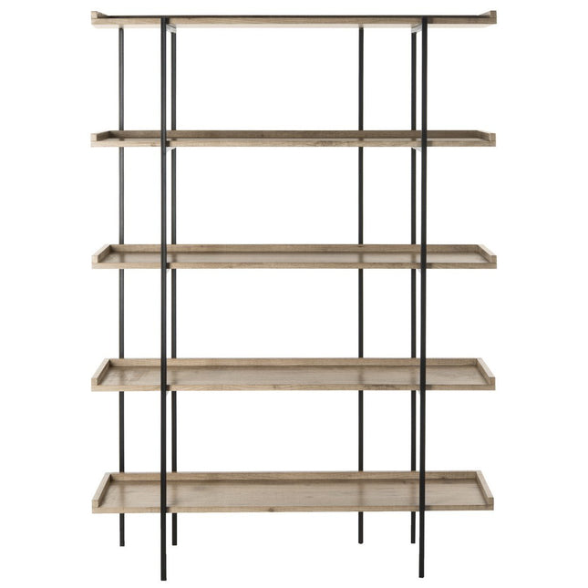 luca-retro-mid-century-5-tier-wood-etagere-bookcase-oak-black