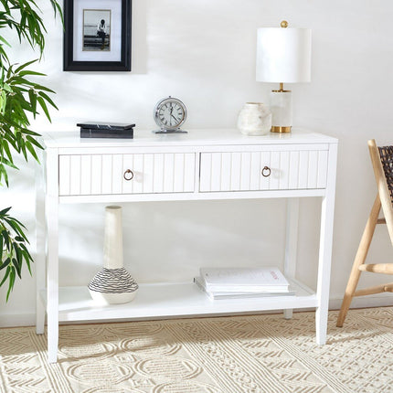 kalah-2-drawer-console-table-white