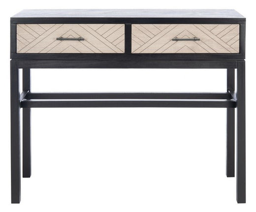 tamara-2-drawer-console-black-w-greige-drawer