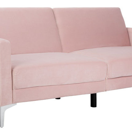 shelby-foldable-futon-bed-pink-velvet