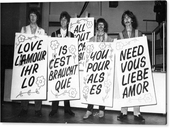 the-beatles-sporting-multi-lingual-love-is-all-you-need-acrylic-print
