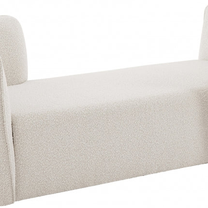 Davignon Boucle Fabric Chaise Lounge creme