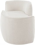 Davignon Boucle Fabric Chaise Lounge creme