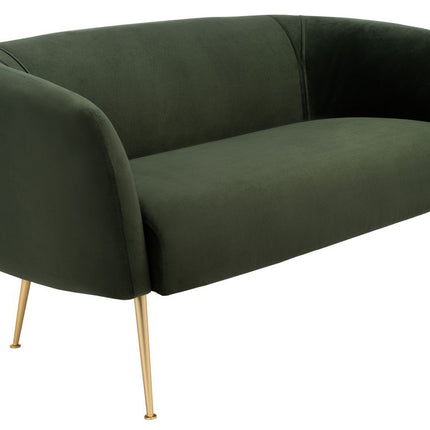 patricia-poly-blend-loveseat-forest-green-gold