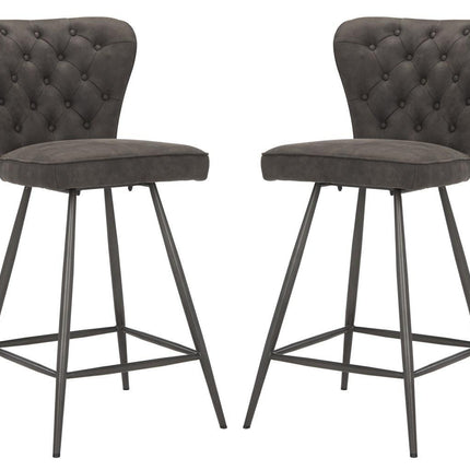 gilley-mid-century-modern-leather-tufted-swivel-counter-stool-set-of-2-grey-black-fox1702c-set2